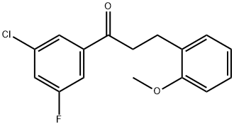 3'-CHLORO-5'-FLUORO-3-(2-METHOXYPHENYL)PROPIOPHENONE Structural