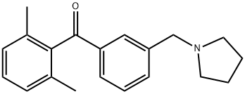 2,6-DIMETHYL-3'-PYRROLIDINOMETHYL BENZOPHENONE Structural