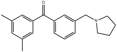 3,5-DIMETHYL-3'-PYRROLIDINOMETHYL BENZOPHENONE Structural