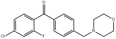 4-CHLORO-2-FLUORO-4'-MORPHOLINOMETHYL BENZOPHENONE Structural