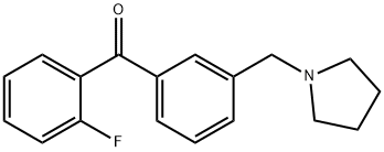 2-FLUORO-3'-PYRROLIDINOMETHYL BENZOPHENONE Structural