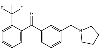 3'-PYRROLIDINOMETHYL-2-TRIFLUOROMETHYLBENZOPHENONE Structural