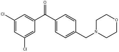 3,5-DICHLORO-4'-MORPHOLINOMETHYL BENZOPHENONE Structural