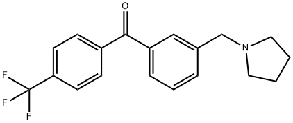 3-PYRROLIDINOMETHYL-4'-TRIFLUOROMETHYLBENZOPHENONE Structural