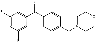 3,5-DIFLUORO-4'-MORPHOLINOMETHYL BENZOPHENONE Structural