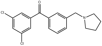 3,5-DICHLORO-3'-PYRROLIDINOMETHYL BENZOPHENONE