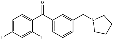 2,4-DIFLUORO-3'-PYRROLIDINOMETHYL BENZOPHENONE