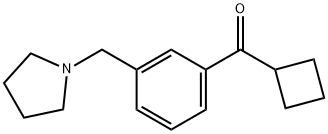 CYCLOBUTYL 3-(PYRROLIDINOMETHYL)PHENYL KETONE Structural