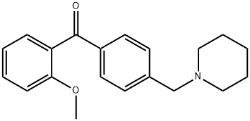 2-METHOXY-4'-PIPERIDINOMETHYL BENZOPHENONE Structural