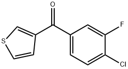 3-(4-CHLORO-3-FLUOROBENZOYL)THIOPHENE Structural