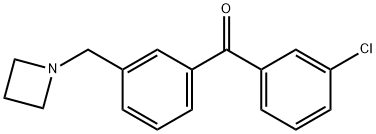 3-AZETIDINOMETHYL-3'-CHLOROBENZOPHENONE Structural