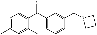 3'-AZETIDINOMETHYL-2,4-DIMETHYLBENZOPHENONE Structural