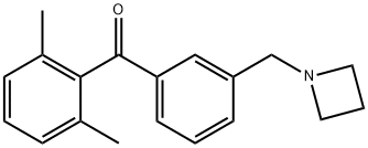 3'-AZETIDINOMETHYL-2,6-DIMETHYLBENZOPHENONE Structural