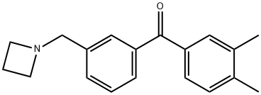 3'-AZETIDINOMETHYL-3,4-DIMETHYLBENZOPHENONE Structural