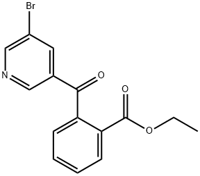3-BROMO-5-(2-ETHOXYCARBONYLBENZOYL)PYRIDINE Structural Picture