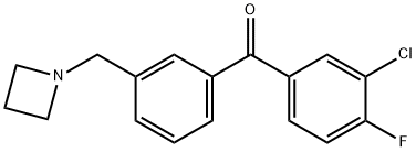 3'-AZETIDINOMETHYL-3-CHLORO-4-FLUOROBENZOPHENONE Structural