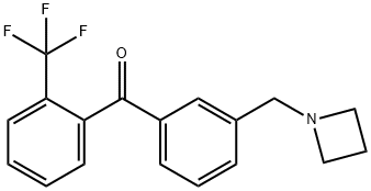 3'-AZETIDINOMETHYL-2-TRIFLUOROMETHYLBENZOPHENONE Structural