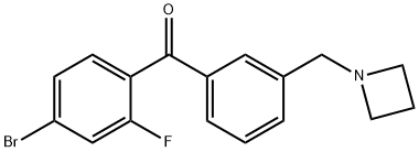 3'-AZETIDINOMETHYL-4-BROMO-2-FLUOROBENZOPHENONE