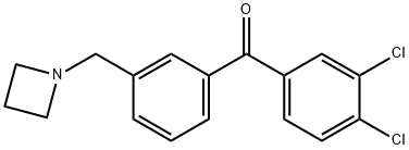 3'-AZETIDINOMETHYL-3,4-DICHLOROBENZOPHENONE Structural