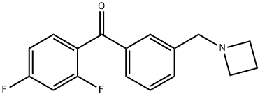 3'-AZETIDINOMETHYL-2,4-DIFLUOROBENZOPHENONE Structural