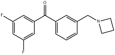 3'-AZETIDINOMETHYL-3,5-DIFLUOROBENZOPHENONE Structural