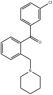 3'-CHLORO-2-PIPERIDINOMETHYL BENZOPHENONE Structural