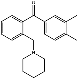 3',4'-DIMETHYL-2-PIPERIDINOMETHYL BENZOPHENONE Structural