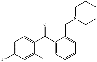 4-BROMO-2-FLUORO-2'-PIPERIDINOMETHYL BENZOPHENONE Structural