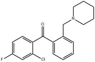 2-CHLORO-4-FLUORO-2'-PIPERIDINOMETHYL BENZOPHENONE Structural