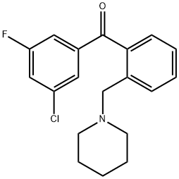 3'-CHLORO-5'-FLUORO-2-PIPERIDINOMETHYL BENZOPHENONE Structural