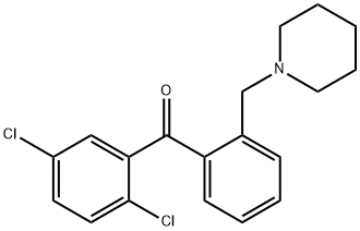 2,5-DICHLORO-2'-PIPERIDINOMETHYL BENZOPHENONE Structural