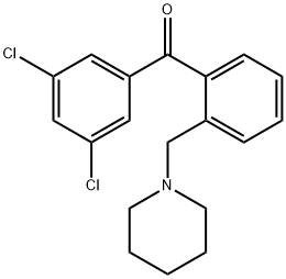 3,5-DICHLORO-2'-PIPERIDINOMETHYL BENZOPHENONE Structural