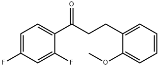 2',4'-DIFLUORO-3-(2-METHOXYPHENYL)PROPIOPHENONE Structural