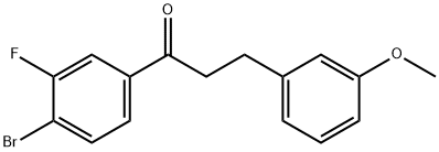 4'-BROMO-3'-FLUORO-3-(3-METHOXYPHENYL)PROPIOPHENONE Structural