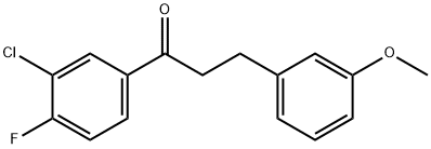 3'-CHLORO-4'-FLUORO-3-(3-METHOXYPHENYL)PROPIOPHENONE Structural