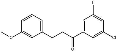 3'-CHLORO-5'-FLUORO-3-(3-METHOXYPHENYL)PROPIOPHENONE Structural