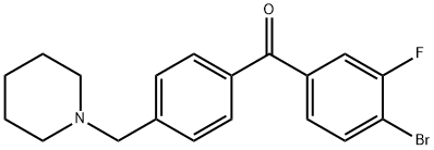 4-BROMO-3-FLUORO-4'-PIPERIDINOMETHYL BENZOPHENONE Structural