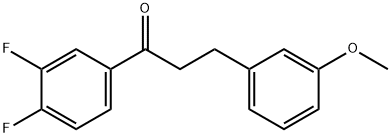 3',4'-DIFLUORO-3-(3-METHOXYPHENYL)PROPIOPHENONE Structural