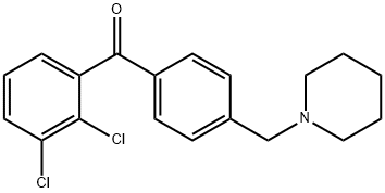 2,3-DICHLORO-4'-PIPERIDINOMETHYL BENZOPHENONE Structural