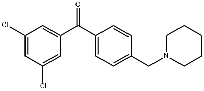 3,5-DICHLORO-4'-PIPERIDINOMETHYL BENZOPHENONE Structural