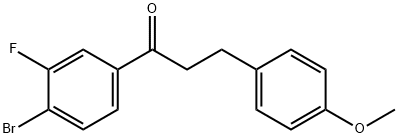 4'-BROMO-3'-FLUORO-3-(4-METHOXYPHENYL)PROPIOPHENONE Structural