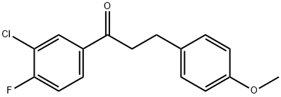 3'-CHLORO-4'-FLUORO-3-(4-METHOXYPHENYL)PROPIOPHENONE Structural