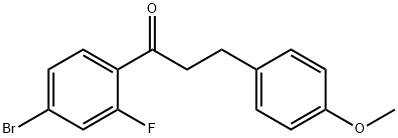 4'-BROMO-2'-FLUORO-3-(4-METHOXYPHENYL)PROPIOPHENONE Structural