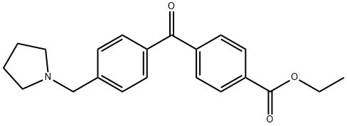 4-CARBOETHOXY-4'-PYRROLIDINOMETHYL BENZOPHENONE Structural