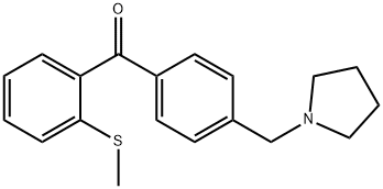 4'-PYRROLIDINOMETHYL-2-THIOMETHYLBENZOPHENONE Structural