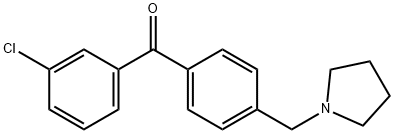 3-CHLORO-4'-PYRROLIDINOMETHYL BENZOPHENONE Structural