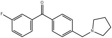 3-FLUORO-4'-PYRROLIDINOMETHYL BENZOPHENONE Structural