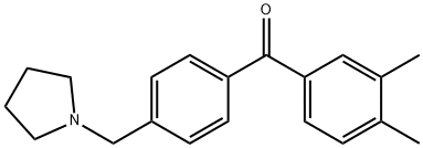 3,4-DIMETHYL-4'-PYRROLIDINOMETHYL BENZOPHENONE Structural