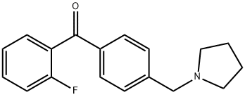 2-FLUORO-4'-PYRROLIDINOMETHYL BENZOPHENONE Structural