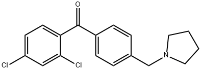 2,4-DICHLORO-4'-PYRROLIDINOMETHYL BENZOPHENONE Structural